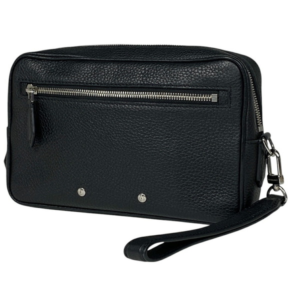 Louis Vuitton Kasai Noir Black Bag Leather Pochette Men Clutch Shoulder - Picture 1 of 6